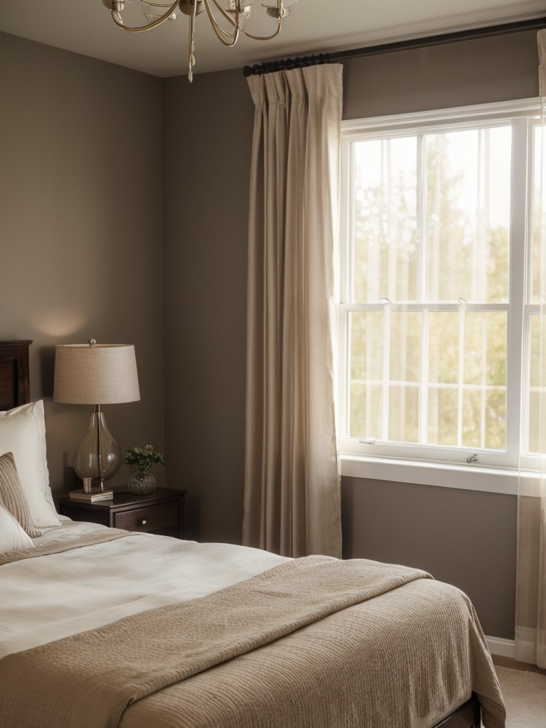 Transform Your Bedroom with Taupe Decor & Romantic Lighting!