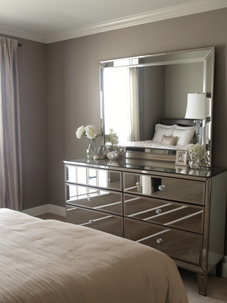 Luxury in Taupe: Glamorous Mirrored Furniture Ideas for Your Bedroom.