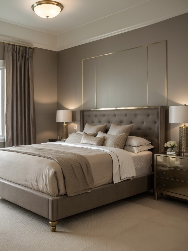 Chic and Sleek: Metallic Accents for Your Taupe Bedroom