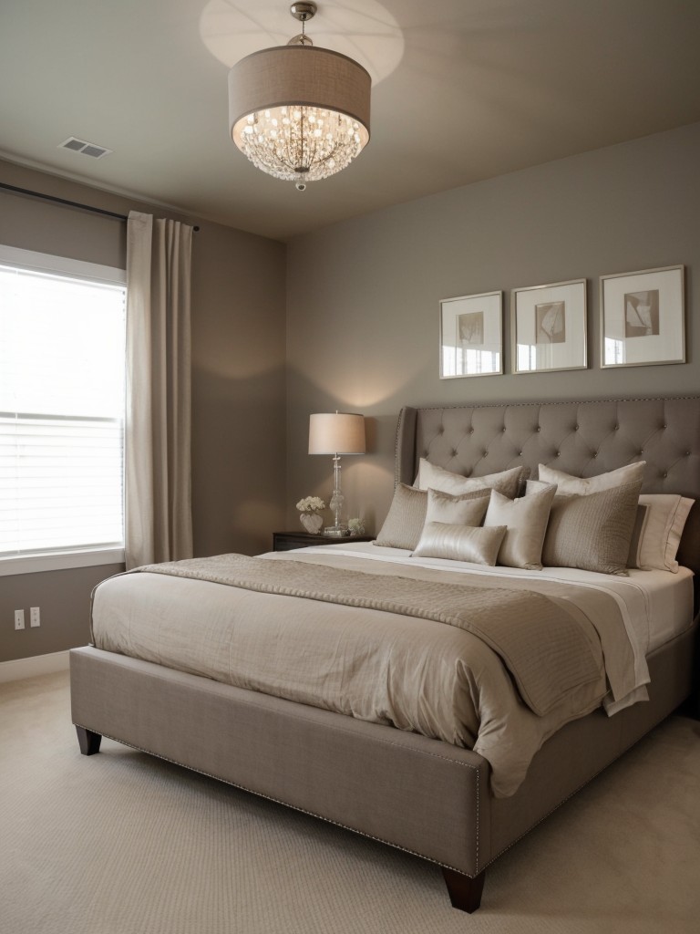 Symmetrical Serenity: Stunning Ideas for a Taupe Apartment Bedroom