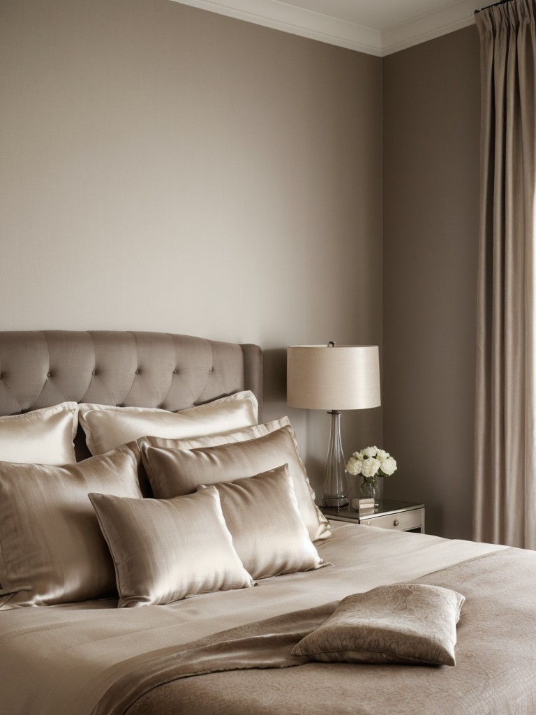 Sophisticated Taupe Bedroom Décor: Mix and Match Fabrics for Texture and Style!