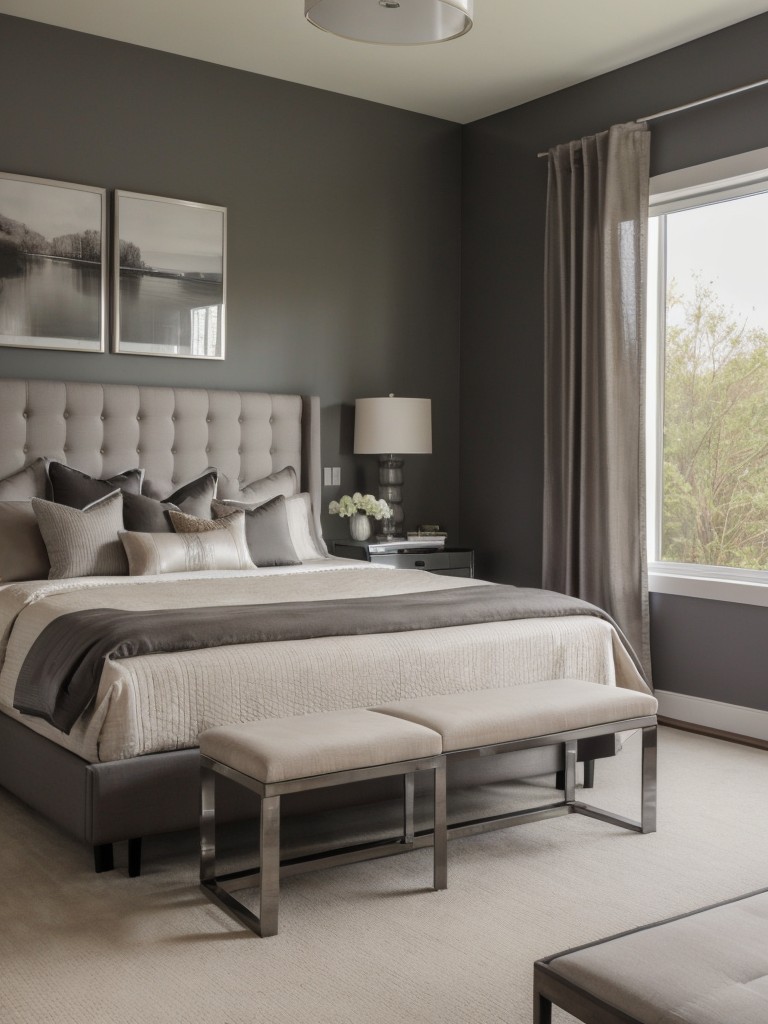 Chic Taupe Bedroom: Add a Stylish Accent Chair for Extra Flair!