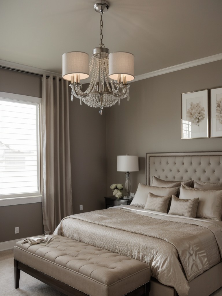 Glam up your taupe bedroom with modern touches!