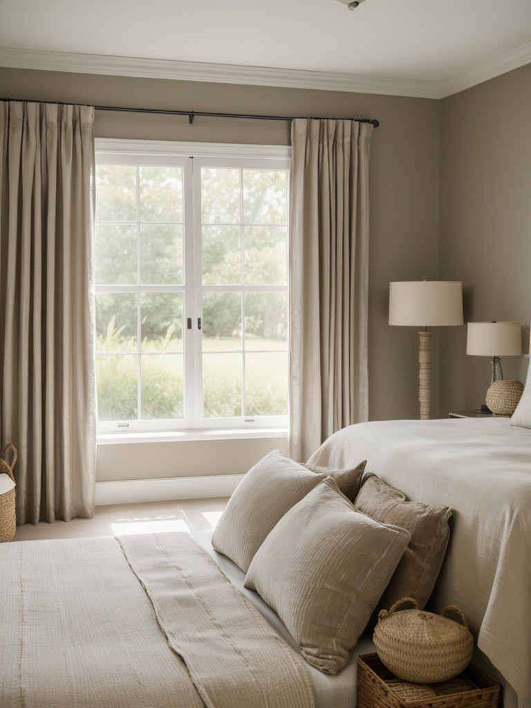 Tranquil Taupe Bedroom: Textured Touches for Serenity