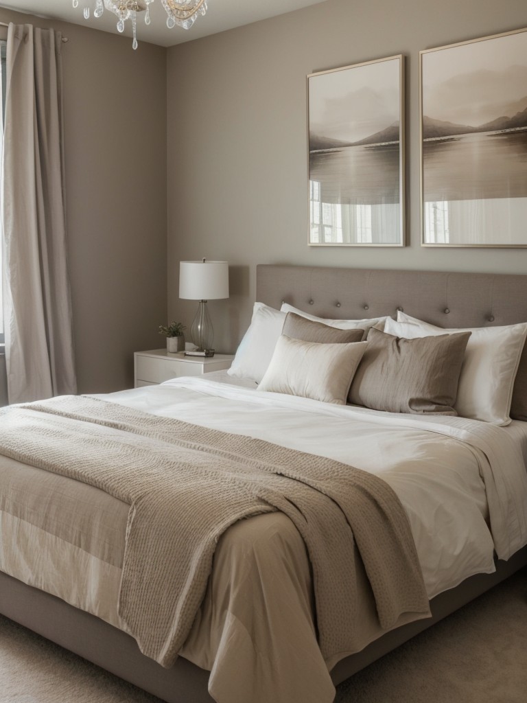 Captivating Art Above Bed: Elevate Your Apartment's Serene Bedroom!