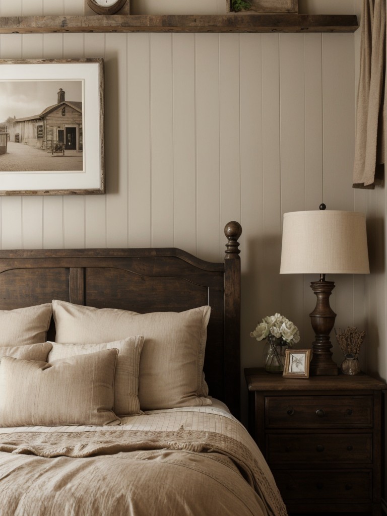 Vintage-inspired Rustic Charm for Your Taupe Bedroom