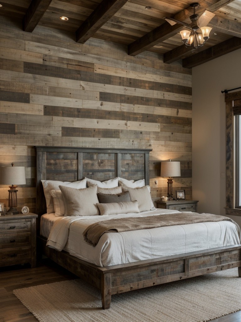 Cosy Rustic Bedroom Ideas: Integrate Reclaimed Wood for Warmth!