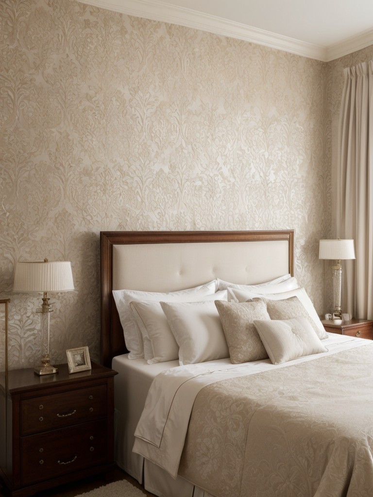 Bring Traditional Charm to Your Bedroom with Intricate Wallpaper Patterns