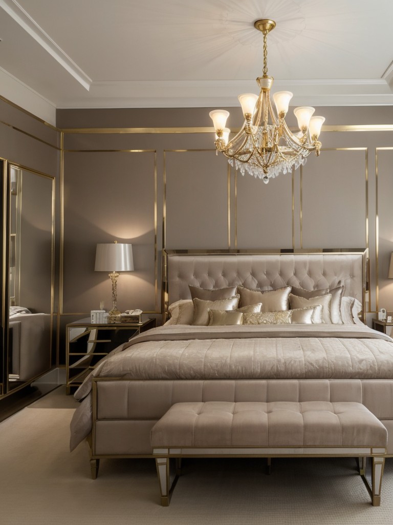 Luxurious Taupe Bedroom Ideas: Metallic Accents & Elegant Decor