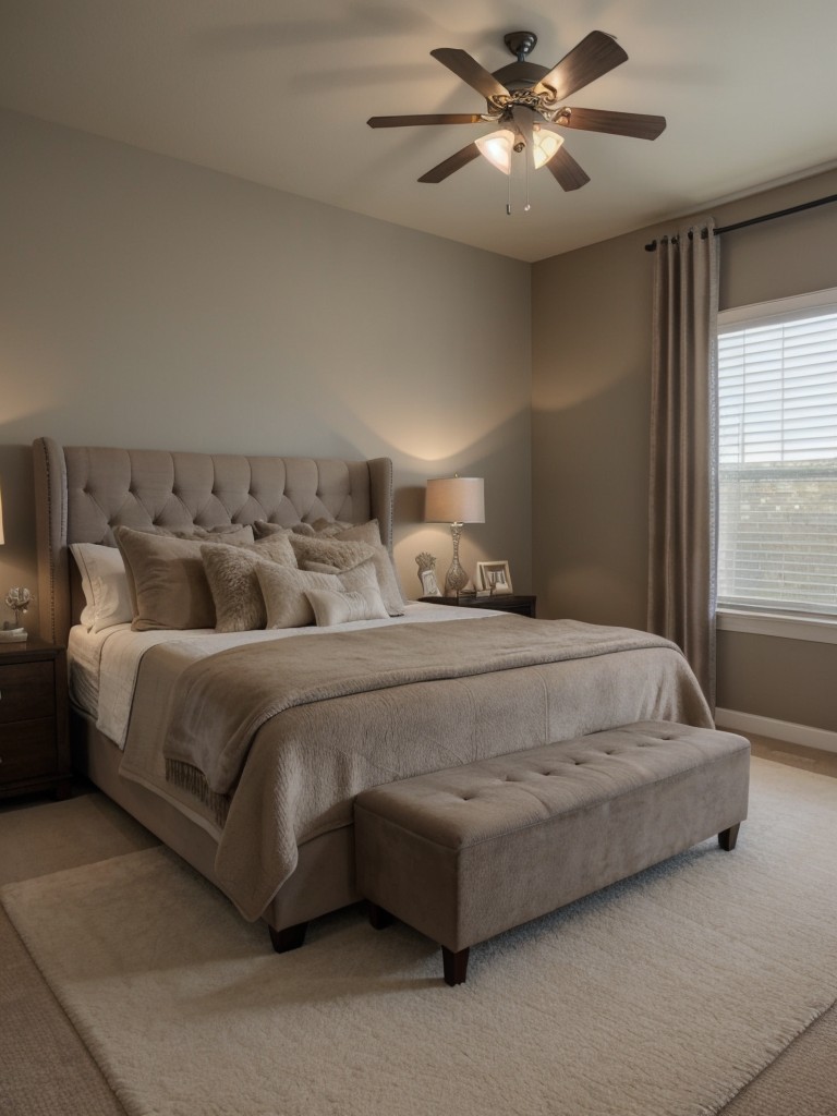 Cozy Taupe Apartment Bedroom Makeover.