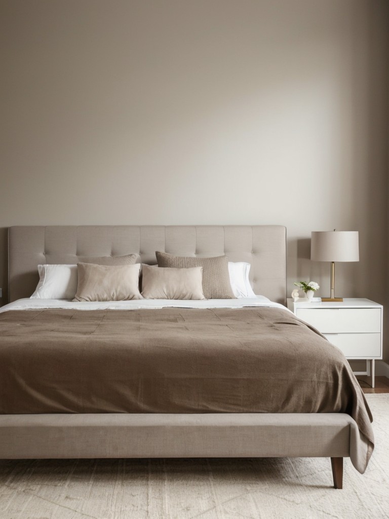 Minimalist Taupe Bedroom Ideas: Sleek and Modern Apartment Inspiration