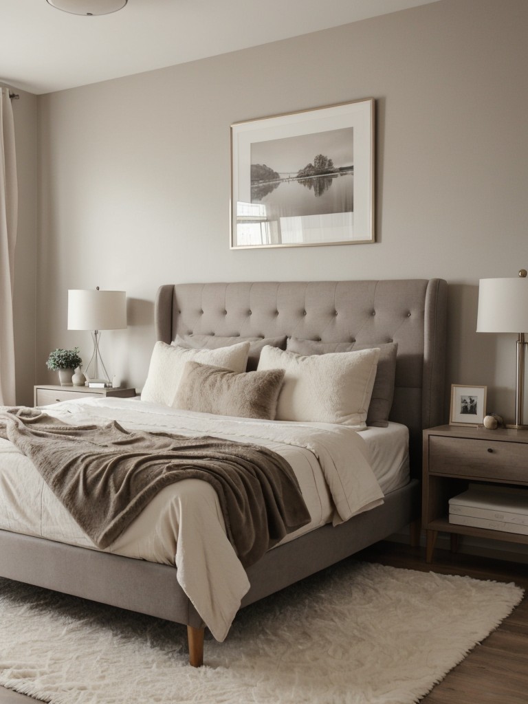 Scandinavian-inspired taupe bedroom: Cozy and minimalist bliss!