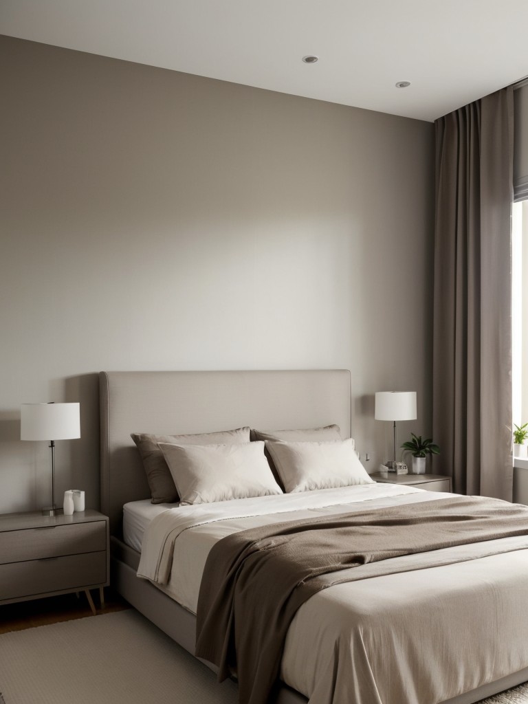 Streamline Your Apartment with Minimalist Taupe Bedroom Ideas.