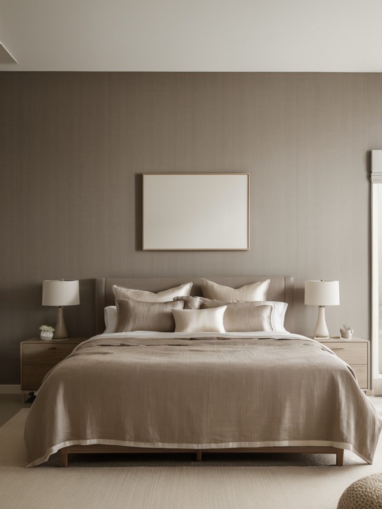 Chic Taupe Bedroom Inspo: Minimalist Apartment Vibes