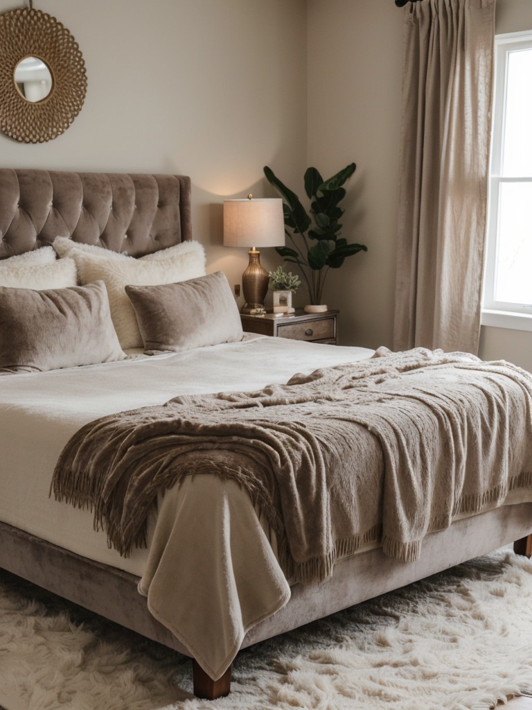 Cozy Boho Bedroom Inspo: Plush Textures & Luxurious Vibes!