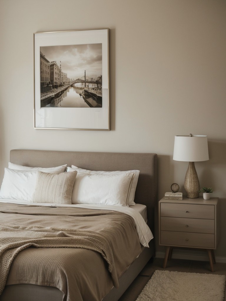 Cozy Apartment Chic: Decorate Your Bedroom with Taupe Tones.