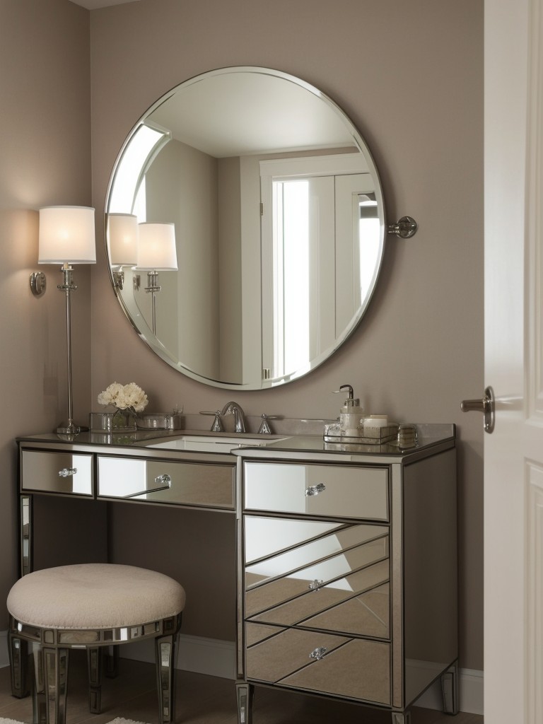 Create a Cozy Oasis with Mirrored Furniture in Taupe Bedrooms