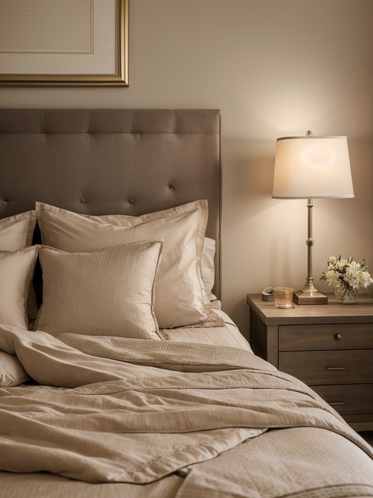 Cozy Taupe Apartment Bedrooms: Create a Romantic Ambiance with Soft Lighting