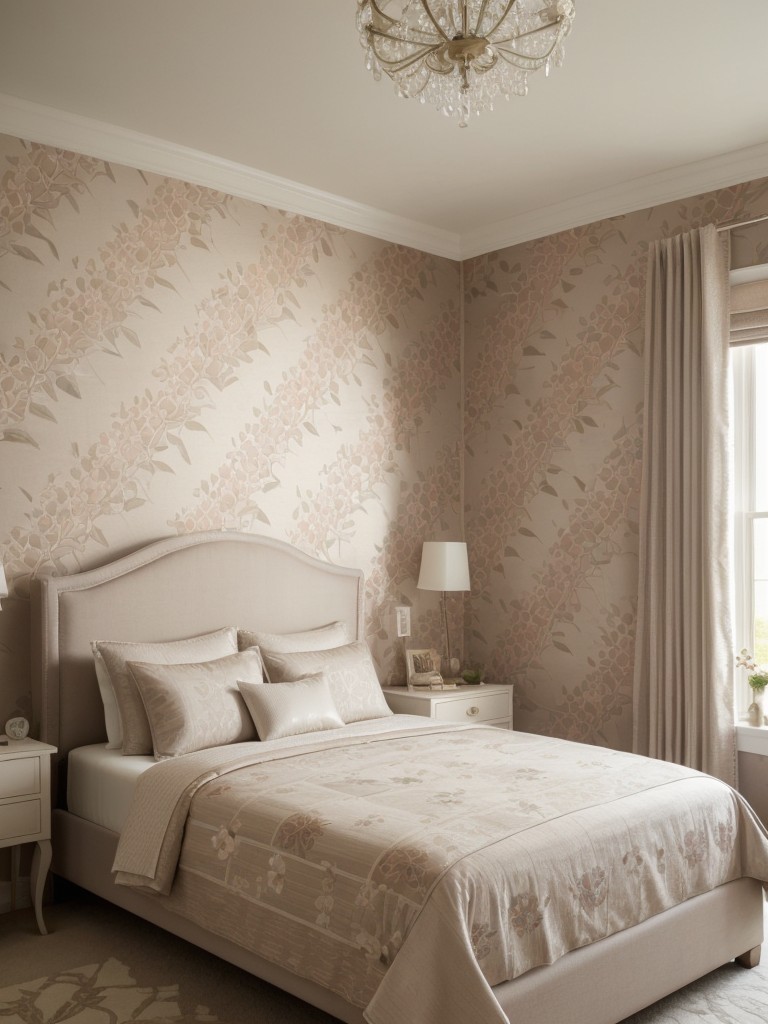 Whimsical Wallpaper: Add Personality to Your Apartment with Romantic Taupe Bedrooms!