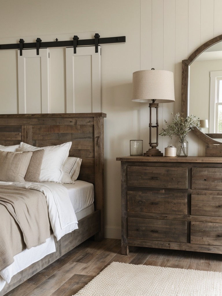 Rustic meets modern: Taupe bedroom bliss