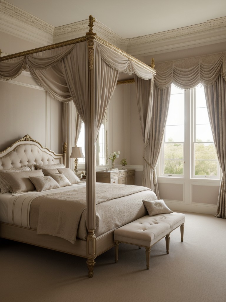 Luxurious Taupe Bedroom Retreat: Elegant and Opulent Inspiration!