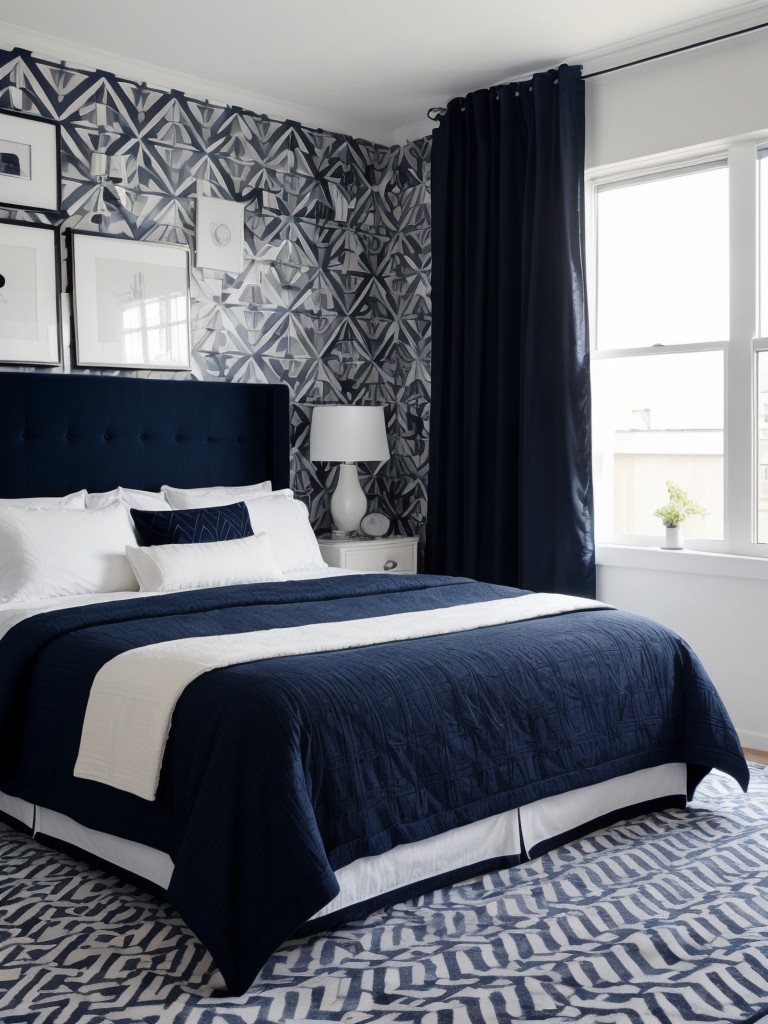 Navy Bliss: Stylish Ideas for Your Apartment Bedroom