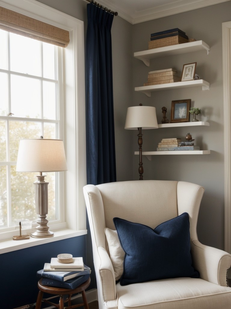 Cozy Navy Bedroom: Create Your Dream Reading Nook!