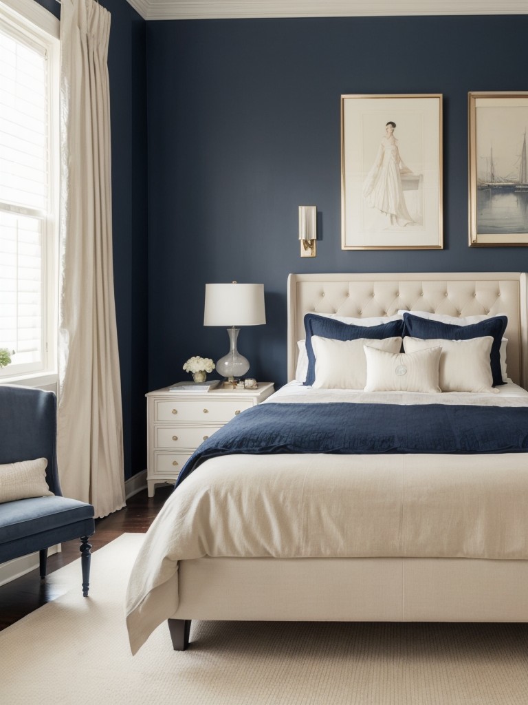 Chic Navy Bedroom Inspiration for Your Apartment