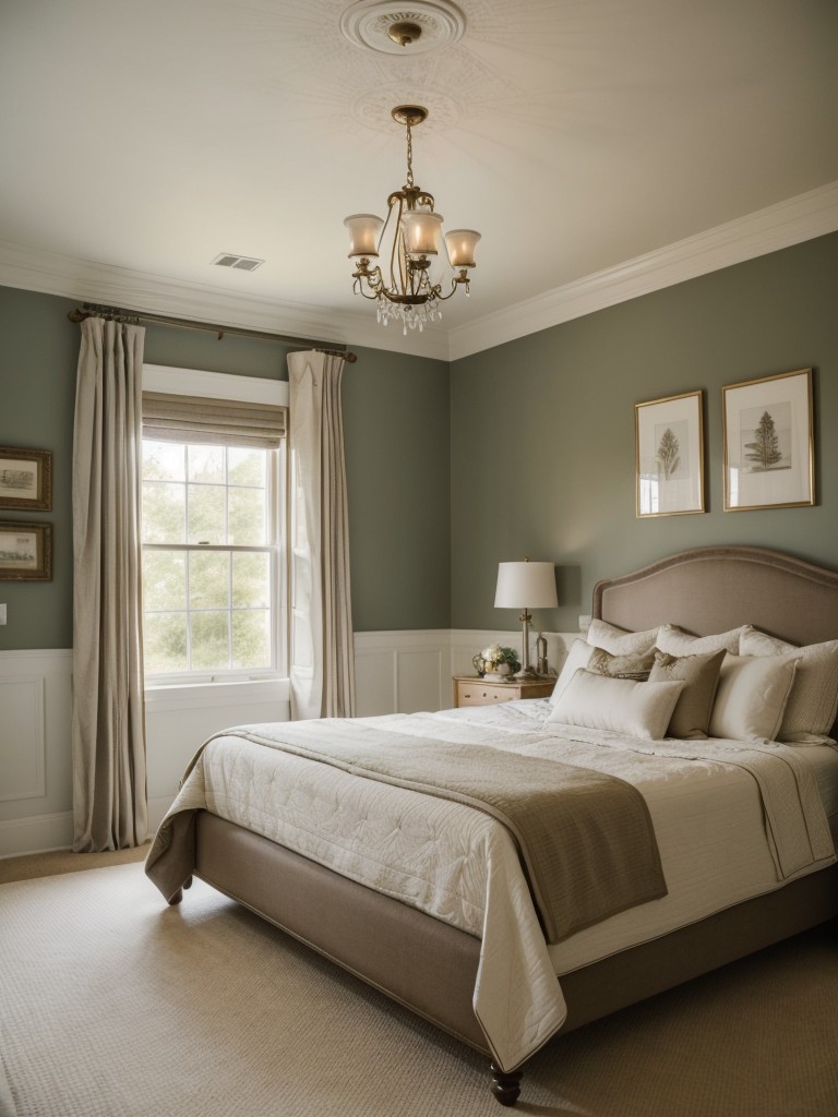 Timeless Vintage Bedroom Decor: Add Depth with Crown Molding & Wainscoting