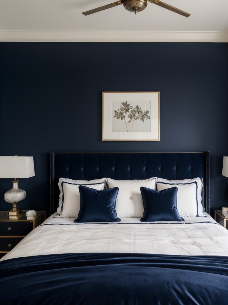 Navy Velvet Headboard: Add a Touch of Luxury to Your Bedroom!