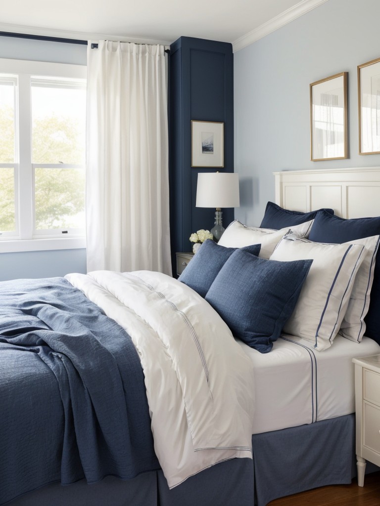 Create a Timeless Navy Bedroom with High-Quality Linens!