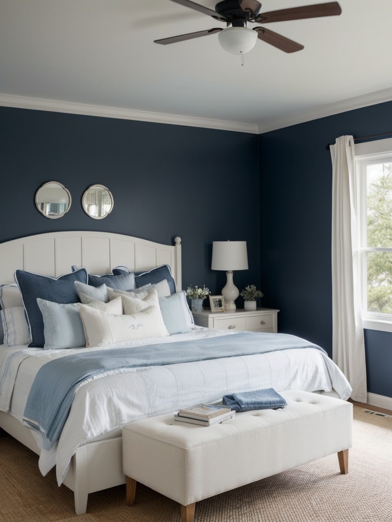 Navy Vibes: Coastal-Inspired Bedroom Decor