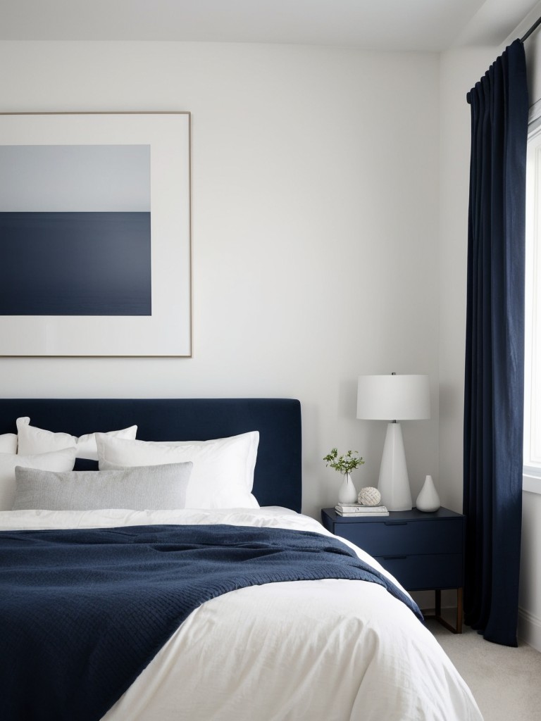 Navy Chic: Minimalist Bedroom Decor Ideas