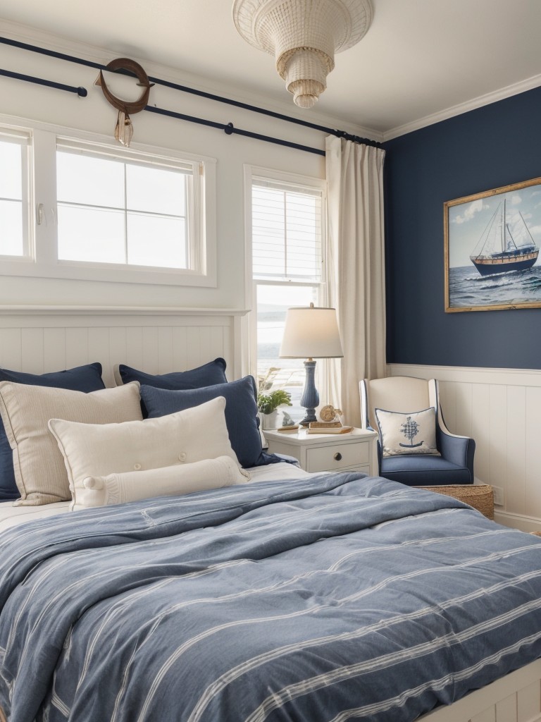 Nautical Bedroom Vibes: Cozy Navy Decor for Your Apartment