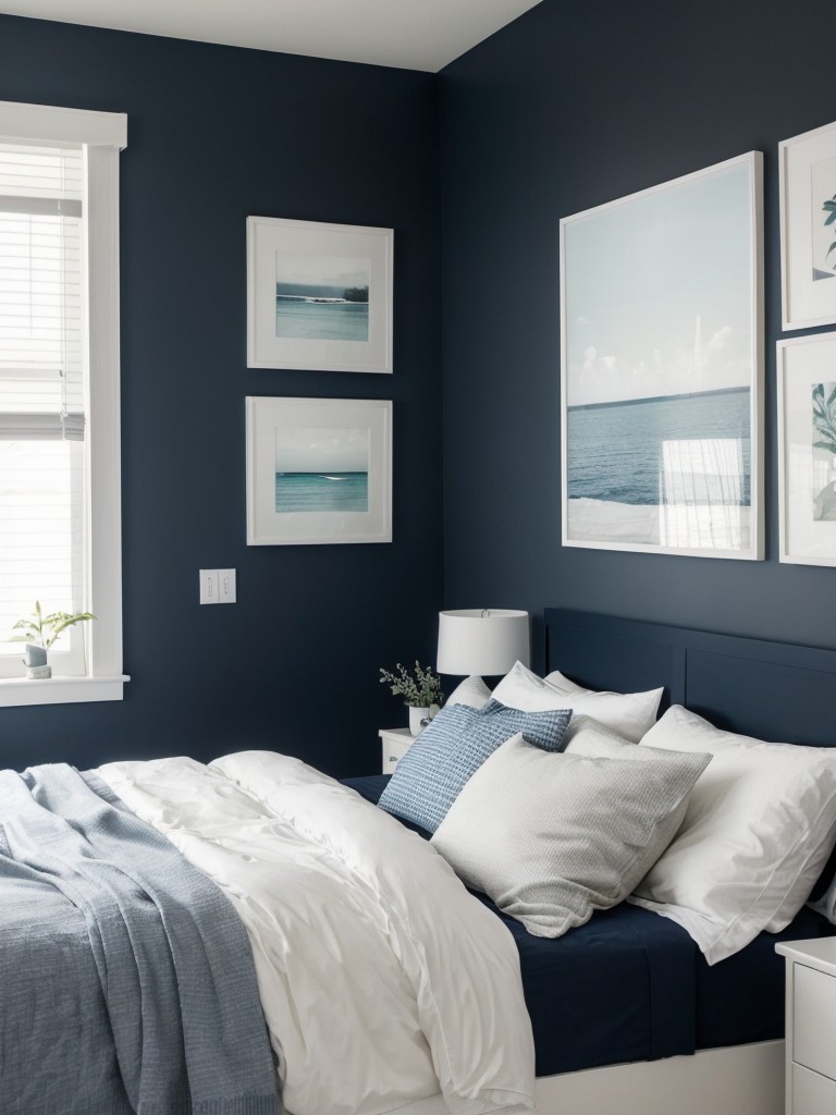 Coastal Navy: Sleek & Tranquil Apartment Bedroom Ideas