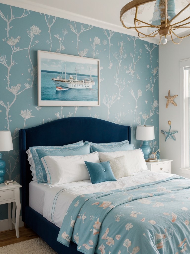 Seaside Serenity: Coastal Navy Bedroom Inspo