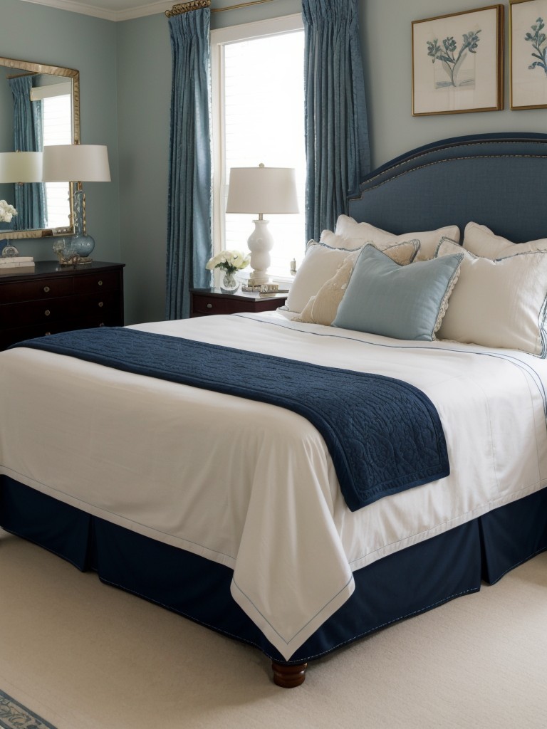 Coastal Chic: Navy Apartment Bedroom Ideas