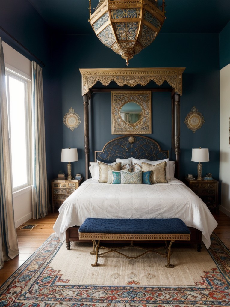 Nautical Navy Bedroom: Moroccan-Inspired Exotic Retreat