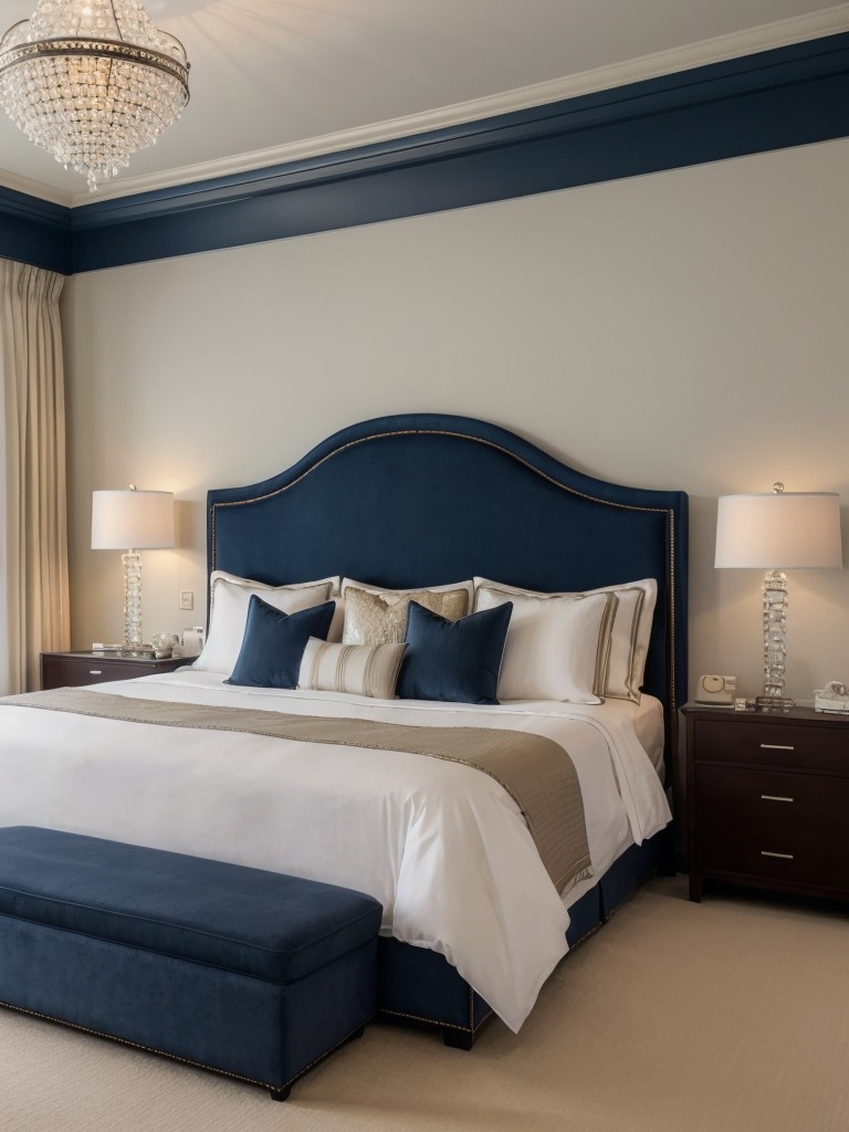 Luxury Coastal Bedroom Retreat: Nautical Navy Decor Ideas