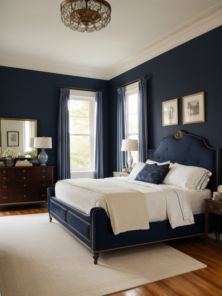 Vintage Charm: Navy Blue Apartments for a Modern Look