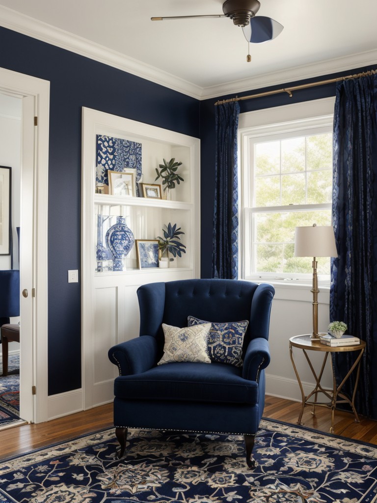 Eclectic & Vibrant: Navy Blue Bedroom Inspiration!