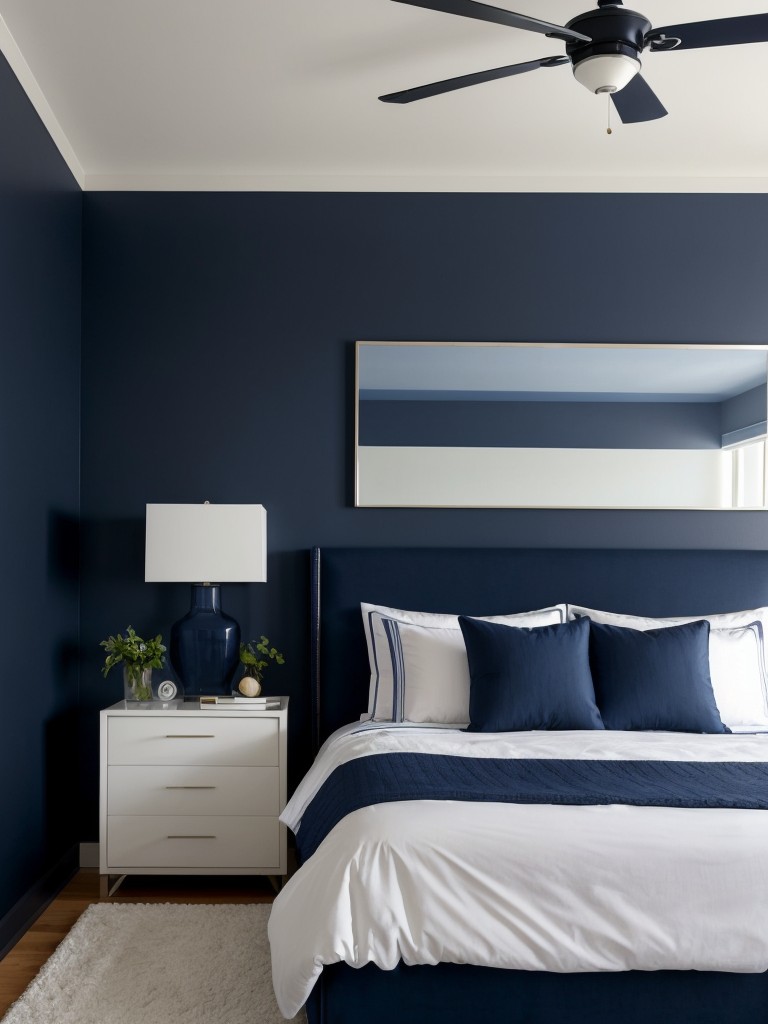 Modern Navy Blue Bedrooms: Bold & Beautiful Apartment Style!