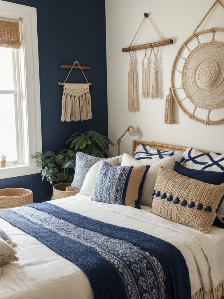 Boho Chic Apartment: Elevate Your Space with Navy Bedroom Makeover!