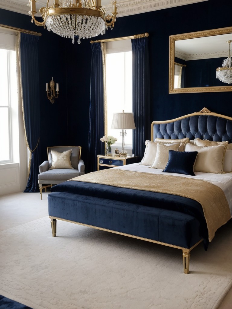 Chic Navy Bedroom Makeover Ideas for Luxurious Apartments