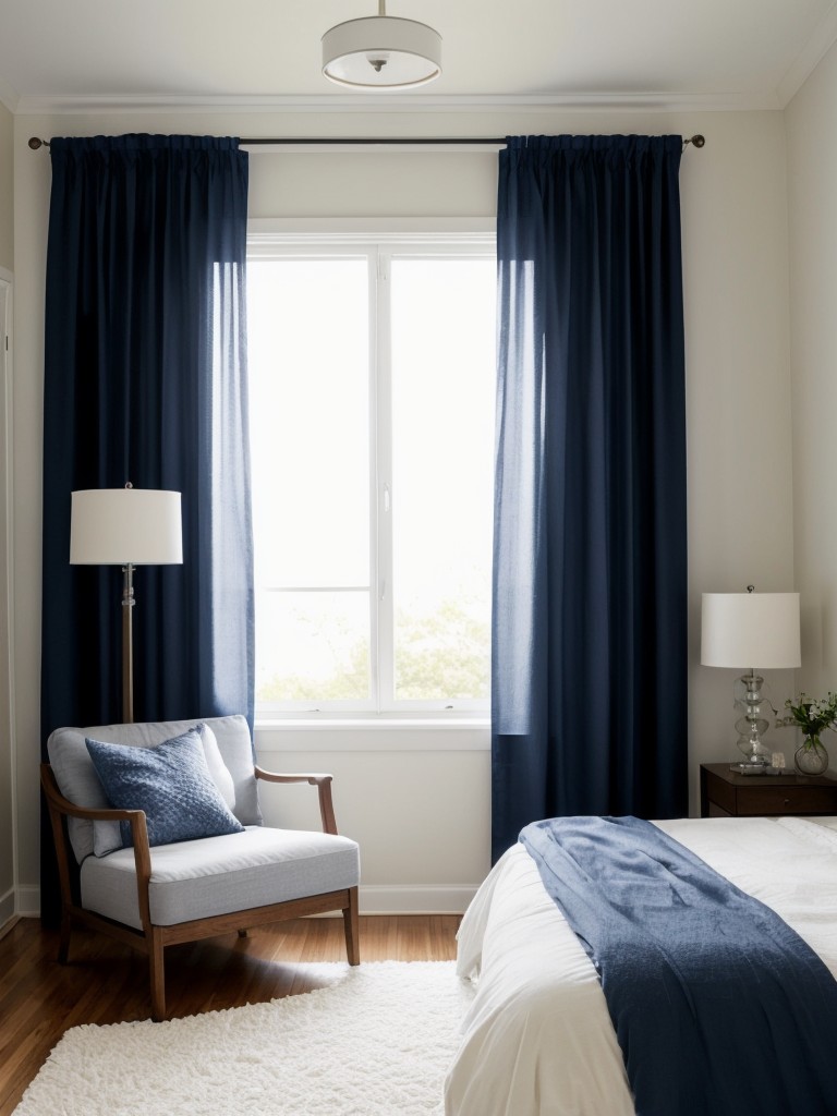 Serene Navy Bedroom Retreat - Create a Relaxing Oasis