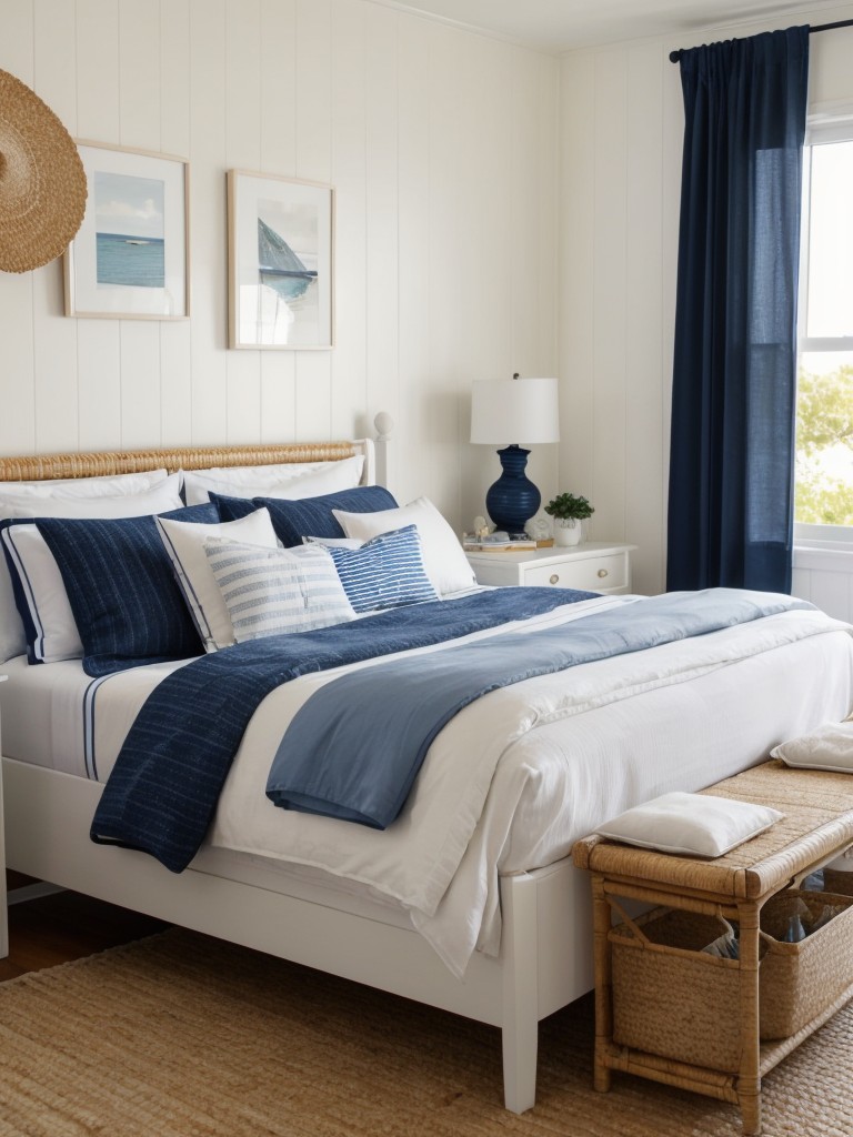 Coastal Chic: Navy Bedroom Inspiration.