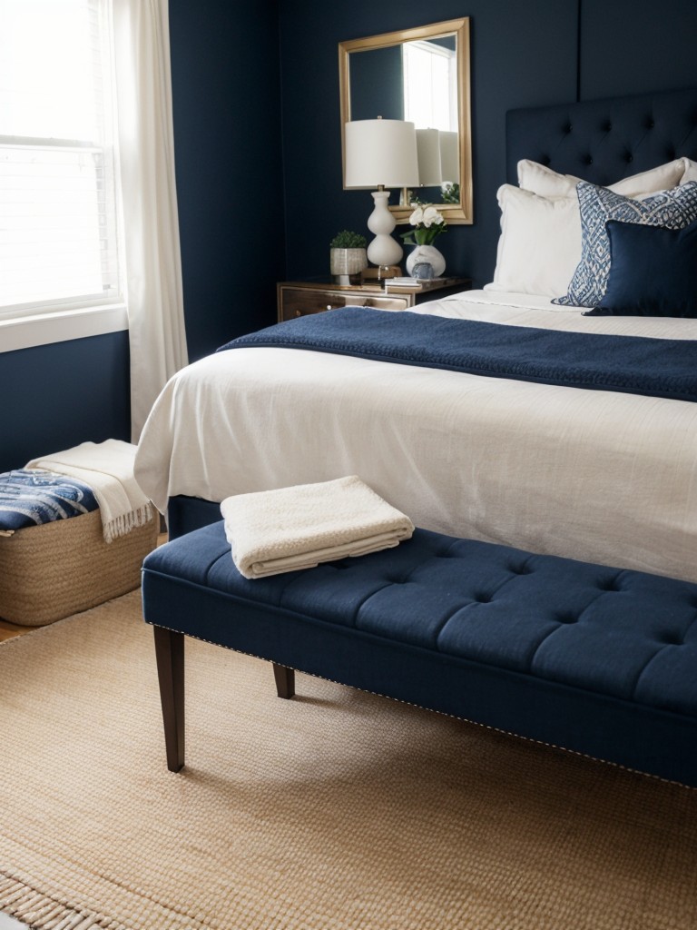 Chic Navy Bedroom Makeover Ideas: Cozy up your apartment with a touch of navy!