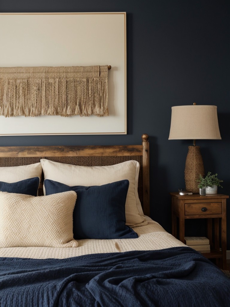 Cozy Apartment Vibes: Stylish Navy Bedroom Decor Ideas!