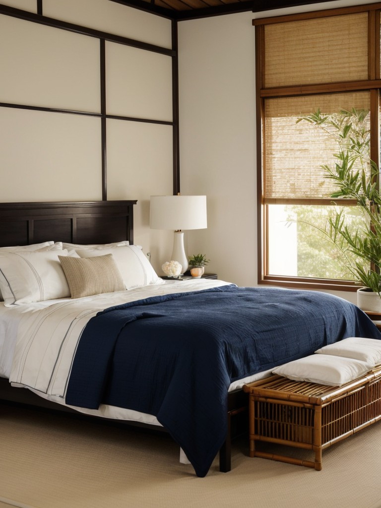 Zen-inspired Navy Bedroom Decor Ideas - Create Tranquil Bliss!