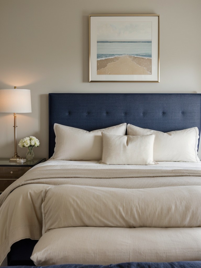 Calming Navy Bedroom Decor | Transform Your Apartment into a Serene Retreat